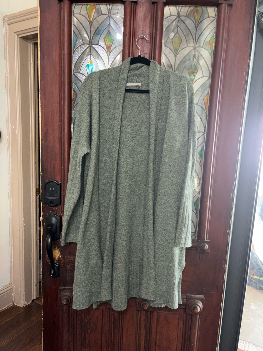Cyrus Open-Front Cardigan in Sage